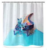 Desert Dune Silhouettes Shower Curtain with a serene desert design.